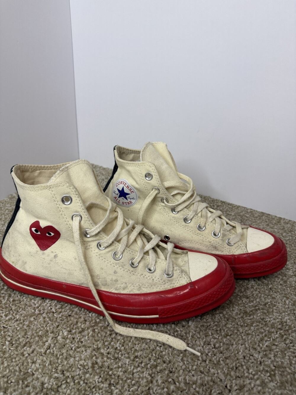 Comme des Garçons Play x Converse Shoes Mens Size 9 Chuck 70 High Sneaker